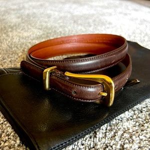Coach leather and brass belt